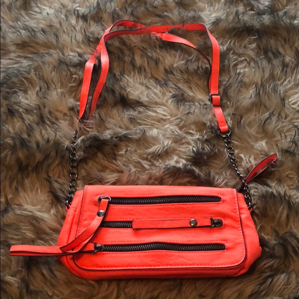 Coral cross body bag